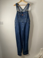 Vintage Dungarees Straight Jeans Blue Cotton Unisex Mens Ladies Heavy Lion