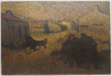 Maud Mariotta Bosanquet (1923-2022) French Original Interesting Oil Painting