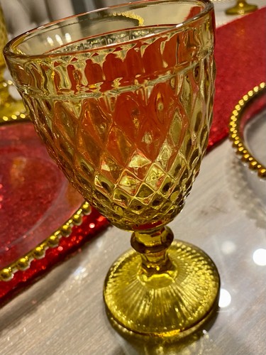 Designer glass goblets - x, 6