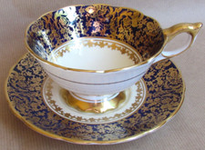 ROYAL STAFFORD BONE CHINA FOOTED TEA CUP AND SAUCER PATTERN 8473 (10752)