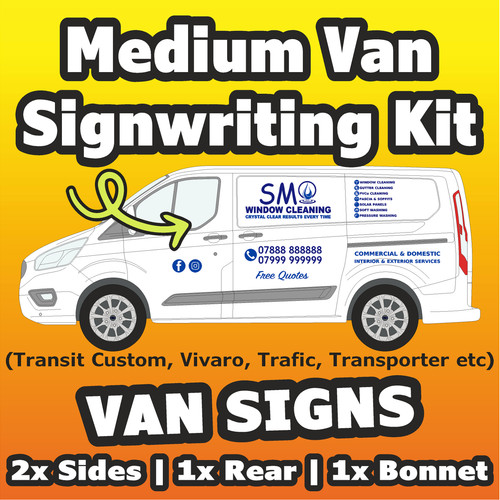 Van sign writing kit fit - van,