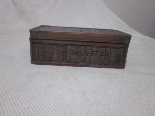 Wooden box wicker wood - box, mixed