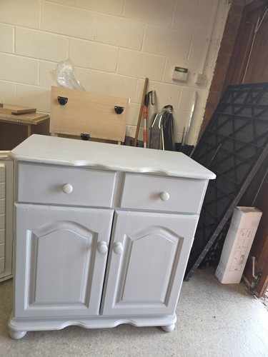 Grey painted vintage - painted, pine