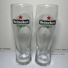 2x Heineken Lager Beer Pint