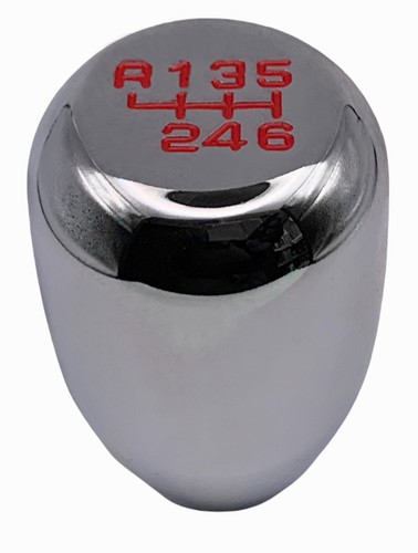 Chrome red gear shift knob - shift,