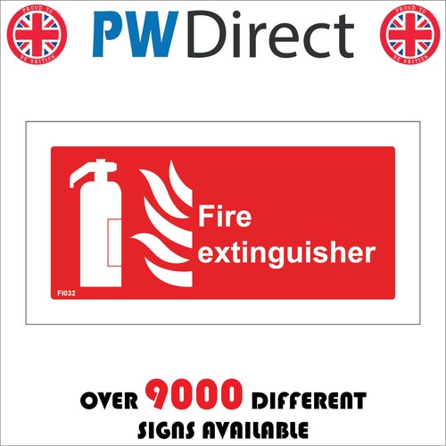 Fi032 fire extinguisher sign - fi032,