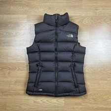 The North Face Brown Womens Nuptse 700 Down puffer Vest Gilet UK Extra Small