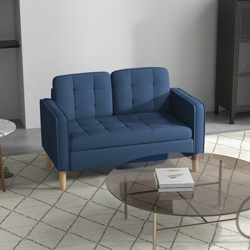 Homcom compact loveseat sofa - loveseat,
