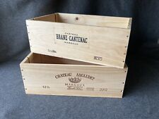 2x Wooden Wine Box Crates