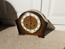 Vintage 1940s Very Small Striking (2 Key Hole) German Mechanical Mantle Clock