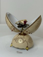 BRADFORD EXCHANGE "Jewel Of Nature" Porcelain Musical EGG Dawns Bright Herald