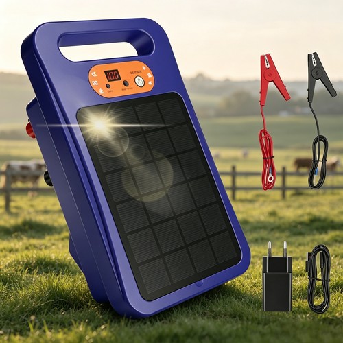 Electric fence energiser - fence, solar