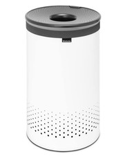 Brabantia 60L Round Laundry Bin Corrosion Resistant Handsfree Lid White / DENTED