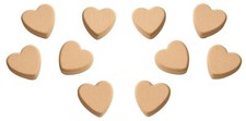 Beech Wood Heart Decoration 4.5 x 5 cm – Thick Natural Craft Shape Decoupage