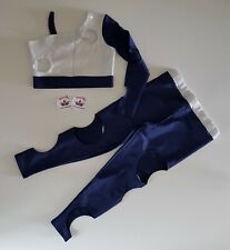 (#97) Age 3/5 Freestyle Sparkly Dance Cropped Top/Leggings with Cut Outs Set