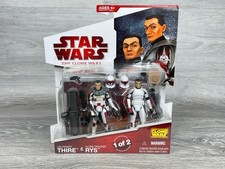 Clone Wars Lieutenant Thire, Clone Trooper Rys, Star Wars 2009 Exclusive Figures