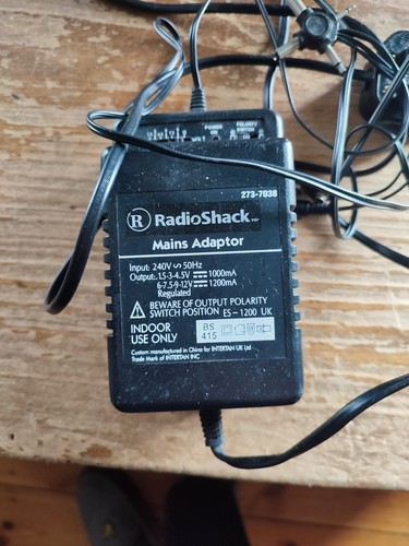 Radioshack mains adaptor power - radioshack,