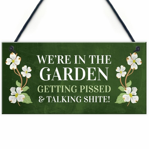 Funny garden sign hanging - funny, wall