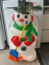 80cm tall Fibre Optic Snowman