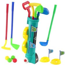 Junior Golf Caddy Set Kids Balls Clubs Trolley Outdoor Garden Game Toys Gift