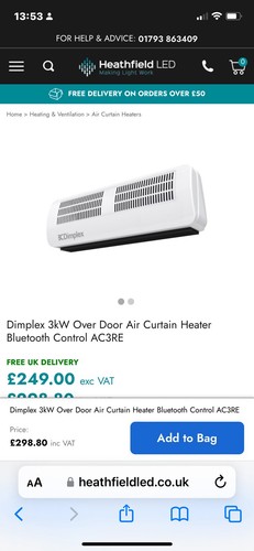 Dimplex ac3n electric wall - dimplex,