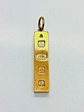 9ct Yellow Solid Gold Ingot Pendant