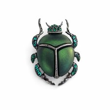 Green Scarab Beetle Rhinestone