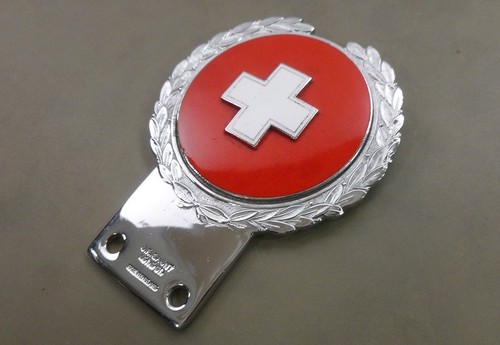 Swiss flag car badge 1950 - car, 1950-60