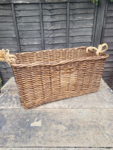 Wicker log basket extra large - log,