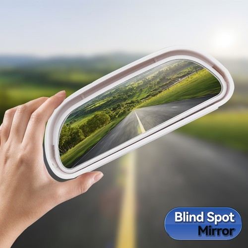 Blind spot mirror white wide - blind,