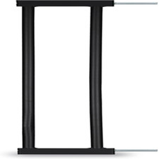 9 Cm Safety Gate Extension, Black - with Connectors for Pressure Fit Door Gates 