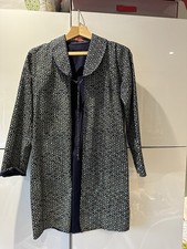 Navy Cotton Printed Jacket By