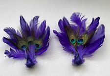Pair New 23cm Peacocks Clip On