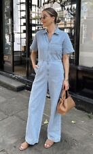 Zara Z1975 Denim Long Jumpsuit