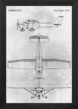 Cessna 172 Airplane bluepr
