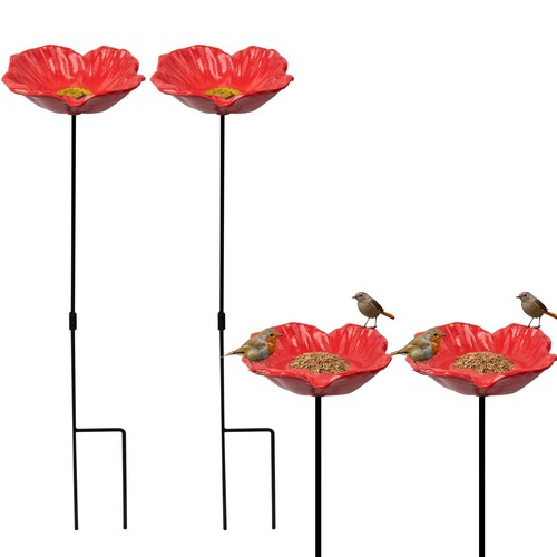 Cast iron bird - iron, feeder