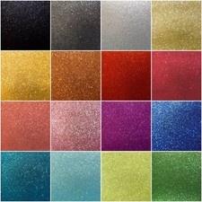 A4 Fine Glitter Fabric Sheets - Cotton Cloth - 20 Sparkle Metallic Colours