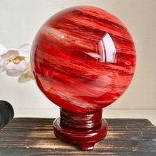20.37LB Large red melted crystal ball for repairing spiritual energy therapy