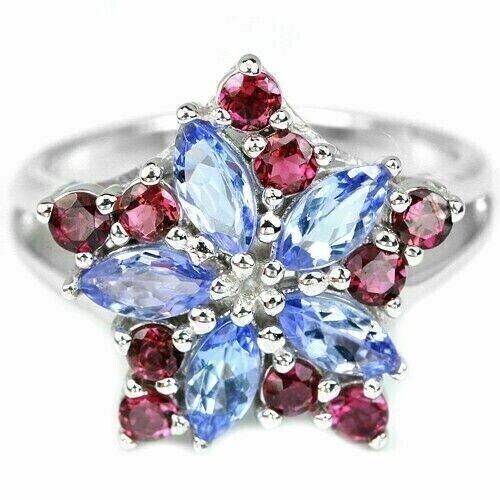 Silver ring tanzanite - silver,