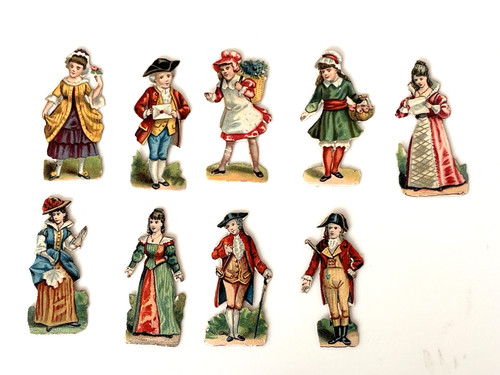 Victorian die cut scraps red - die,