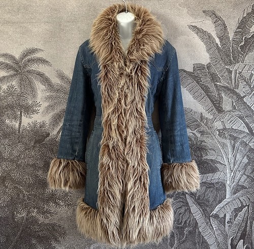 Rare vintage denim afghan - vintage,