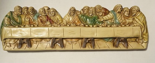 Vintage chalkware wall plaques