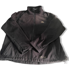 Vintage women Trespass softshell black full zip wind breaker jacket in M|L28 W22