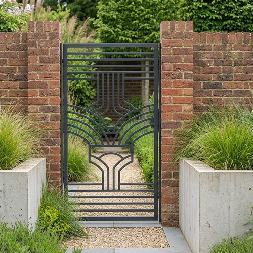 Bespoke garden gate geometric - garden, gate,