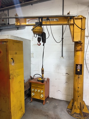 Swing arm jib crane with - swing,