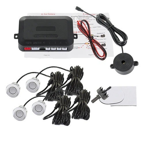 Silver parking sensors car - 4x,