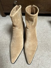 Zara Camel Suede Ankle Boots Size 6. Excellent Condition with Box Worn Twice