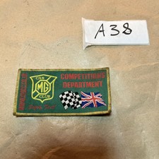MG CAR CLUB JACKET BADGE RARE
