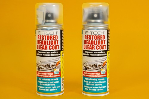 Restored headlight clear coat - clear,