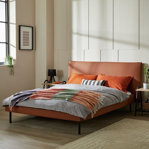 Flux kingsize bed frame - bed, tan